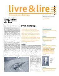 2007, année du livre Lyon-Montréal - Arald