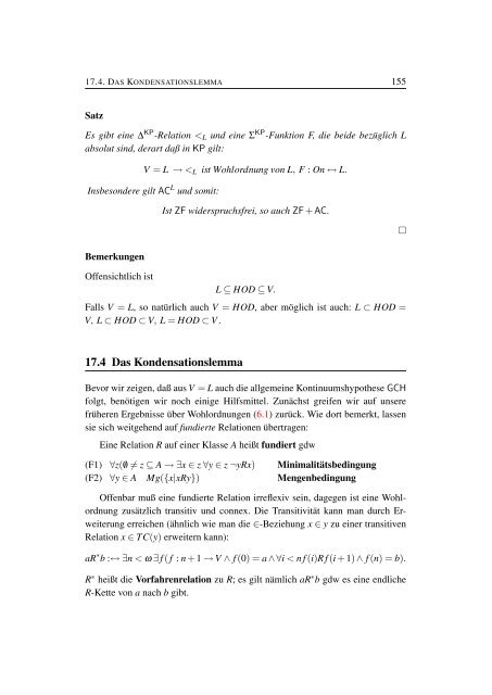 Skriptum zur Vorlesung Mengenlehre