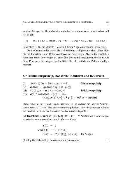 Skriptum zur Vorlesung Mengenlehre