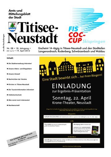 Amtsblatt Nr. 08 vom 19.04.2012 / 1 - Titisee-Neustadt