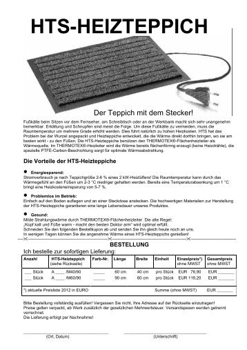 HTS-HEIZTEPPICH - Thermotex