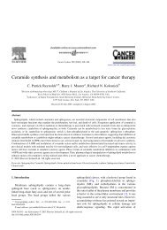 Ceramide synthesis and metabolism as a target for cancer ... - NANT