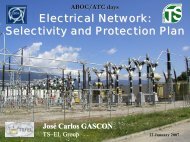 Electrical Network: Selectivity and Protection Plan - TS - Cern