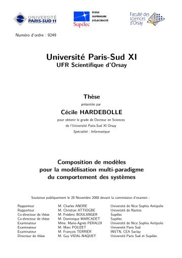 Université Paris-Sud XI - Département informatique - Supélec