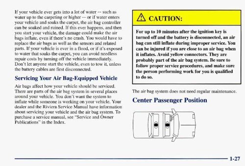 1998 Buick Riviera Owner's Manual