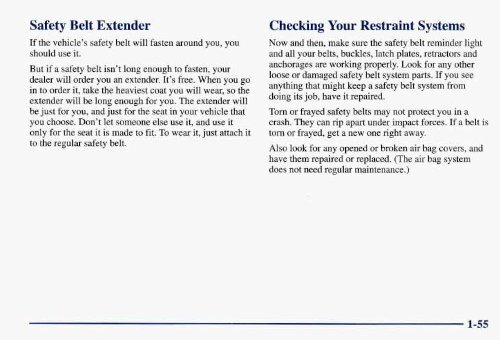 1998 Buick Riviera Owner's Manual