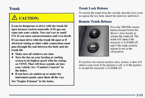 1998 Buick Riviera Owner's Manual
