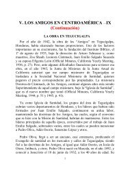 V. LOS AMIGOS EN CENTROAMÉRICA —IX ... - Instituto ALMA