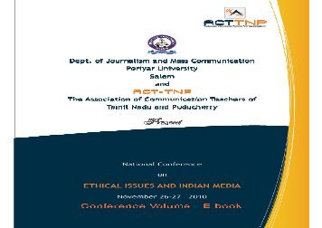 National Conference on Ethical Issues and Indian Media