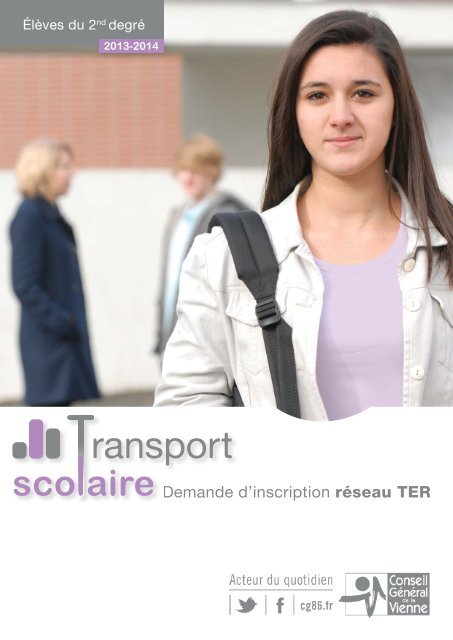 Brochure d'information transport scolaire 2e degrÃ© - inscription TER