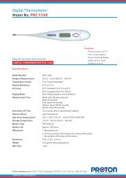 Digital Thermometer Model No: PHC 11/60 - PROTON Healthcare