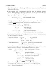 Wurzelgleichungen Theorie â¢ Eine Gleichung bei der die ... - gxy.ch