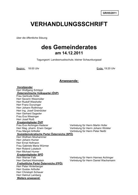 Gemeinderatssitzung 2011-12-14 (63 KB) - .PDF - Hartkirchen ...