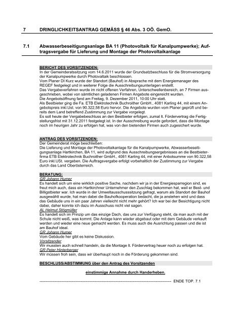 Gemeinderatssitzung 2011-12-14 (63 KB) - .PDF - Hartkirchen ...