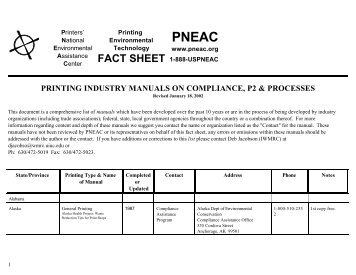 FACT SHEET - Printers' National Environmental Assistance Center