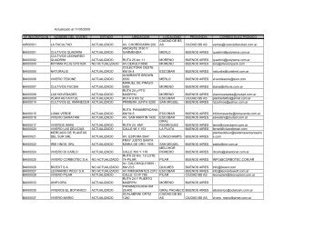 Listado de viveros mayo 2009 - Senasa
