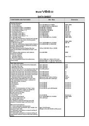 Model Z2 DATA SHEET - VDO