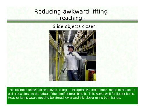 Lifting Hazards and Some Ideas on How to Reduce Your Risk of ...