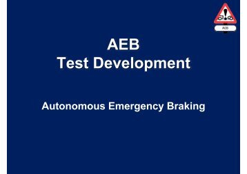 AEB Presentation - Thatcham Motor Insurance Repair Research ...