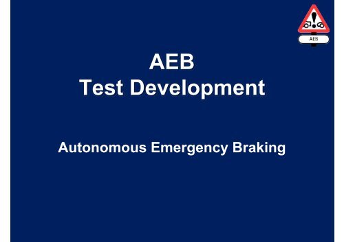 AEB Presentation - Thatcham Motor Insurance Repair Research ...