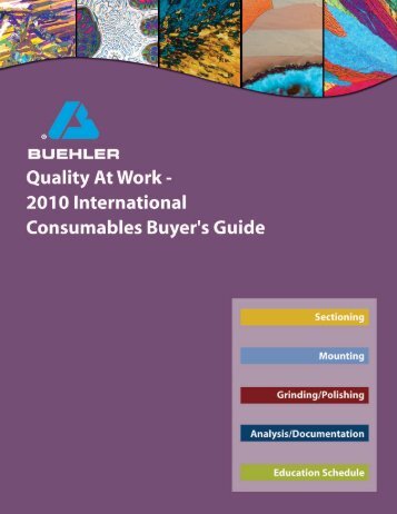 Your Partner for Consumables in Materials Preparation Buehler ...