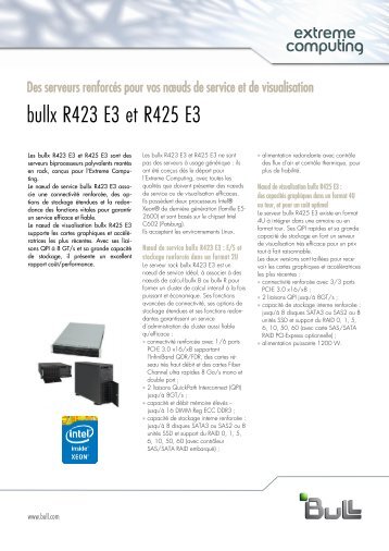 d'informations sur le bullx R423 E3