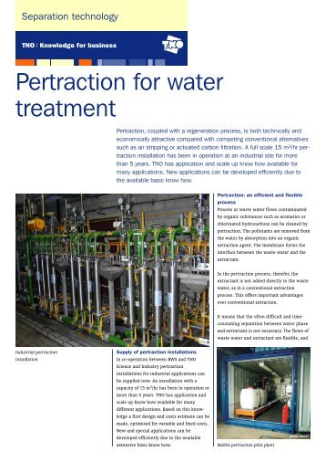 Pertraction for water treatment - TNO