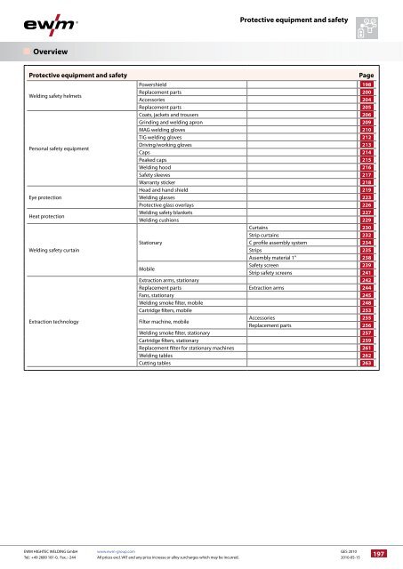 Protective equipment and safety