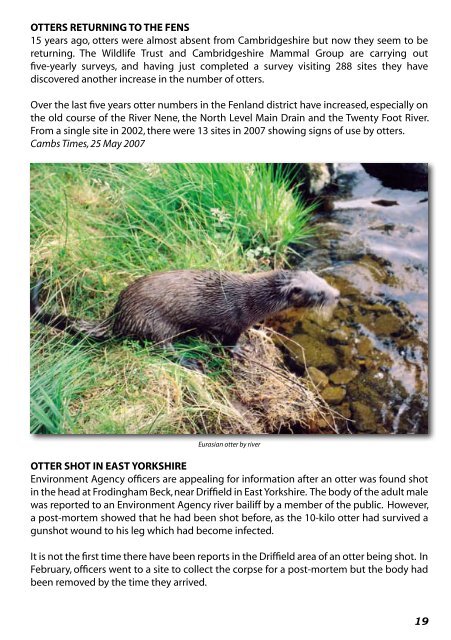 OTTER NEWS - The International Otter Survival Fund