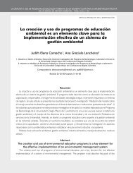 La creación y uso de programas de educación ambiental es un ...