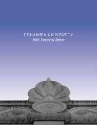 2001 Financial Report - Columbia University