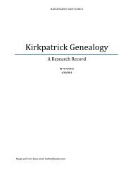 Kirkpatrick - Davis Genealogy Home Page