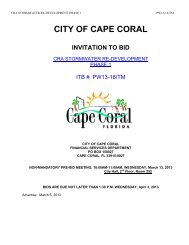 city of cape coral invitation to bid - DN Higgins, Inc.