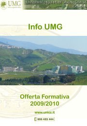 scarica la brochure in formato pdf - Universita' degli Studi 