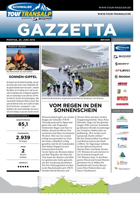 vom reGen in den SonnenSchein - Tour-Transalp