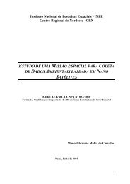 Estudo de uma missÃ£o espacial para coleta de dados ... - CRN - Inpe
