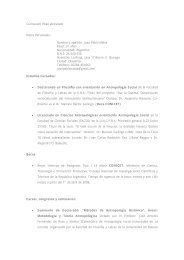 CV abreviado del Lic. Juan Pablo Matta. - Facultad de Ciencias ...