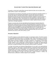 Acousto-Optic Tunable Filters Spectrally Modulate Light - Brimrose ...