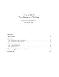 The ANSI C Time-Frequency Toolbox