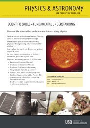 PHYSICS & ASTRONOMY - University of Southern Queensland