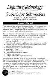 SuperCubeÂ® Subwoofers - Definitive Technology