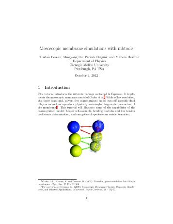 Mesoscopic membrane simulations with mbtools - ESPResSo