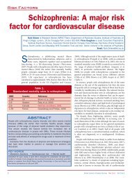 Schizophrenia: A major risk factor for cardiovascular disease