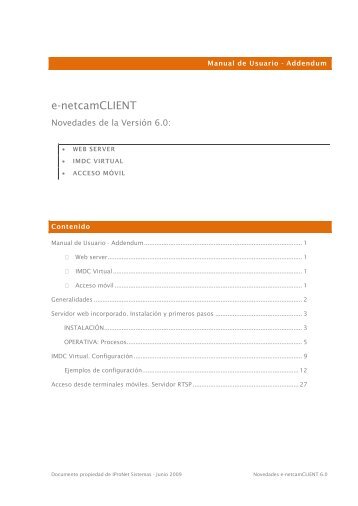 Novedades e-netcamCLIENT 6 - IProNet Sistemas
