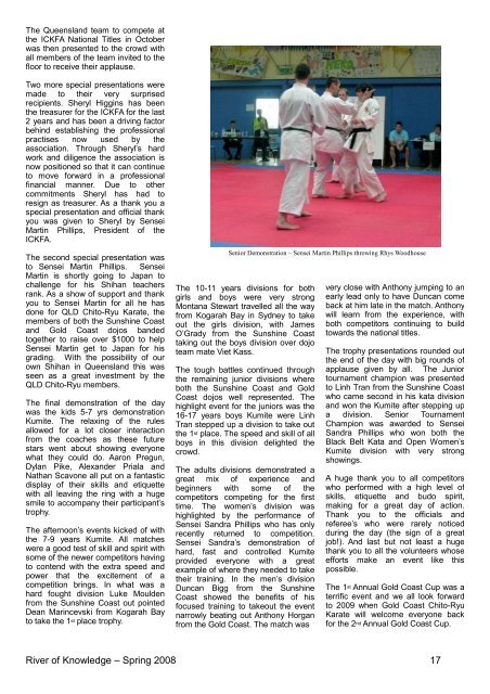 Autumn 2008 - International Chito-Ryu Karate-do Federation of ...