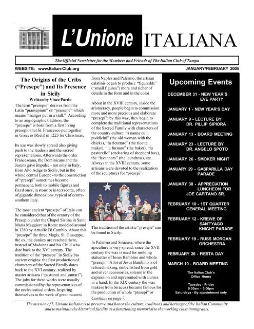 Download - The Italian Club of Tampa