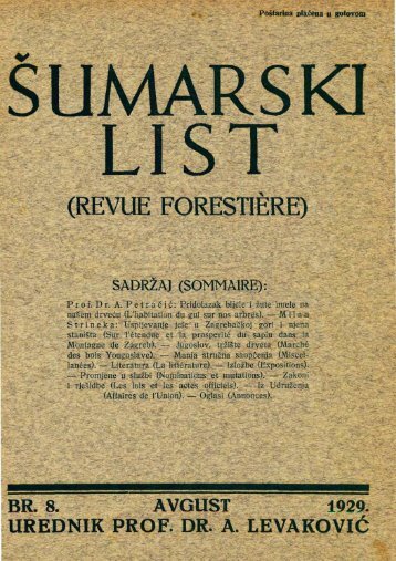 Å UMARSKI LIST 8/1929