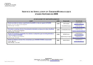 DÃ©tails stages SSTH