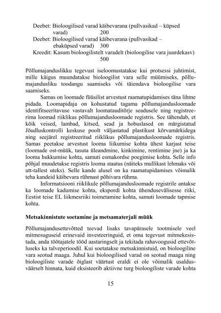 bioloogiliste varade kajastamine raamatupidamises - Eesti pÃµllu- ja ...