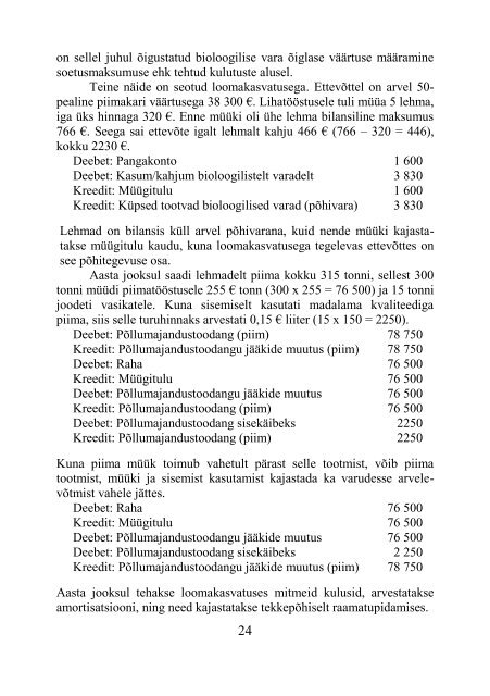 bioloogiliste varade kajastamine raamatupidamises - Eesti pÃµllu- ja ...